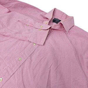 Polo Ralph Lauren‎ Button Up Dress Shirt 16.5 Men's Pink White Long Sleeve